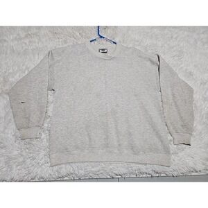 Vintage Lee Heavyweight Crewneck Sweatshirt Fit Blank Gray XL USA 50/50 Thrashed
